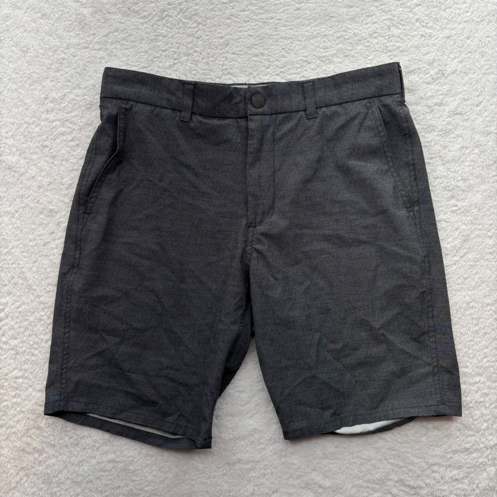 Johnnie-O Prep-Formance Golf Shorts Mens 30 Charcoal Grey Heathered Flat Front